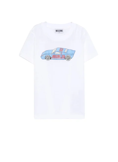 Тишърт с принт 'Car' Moschino Kids