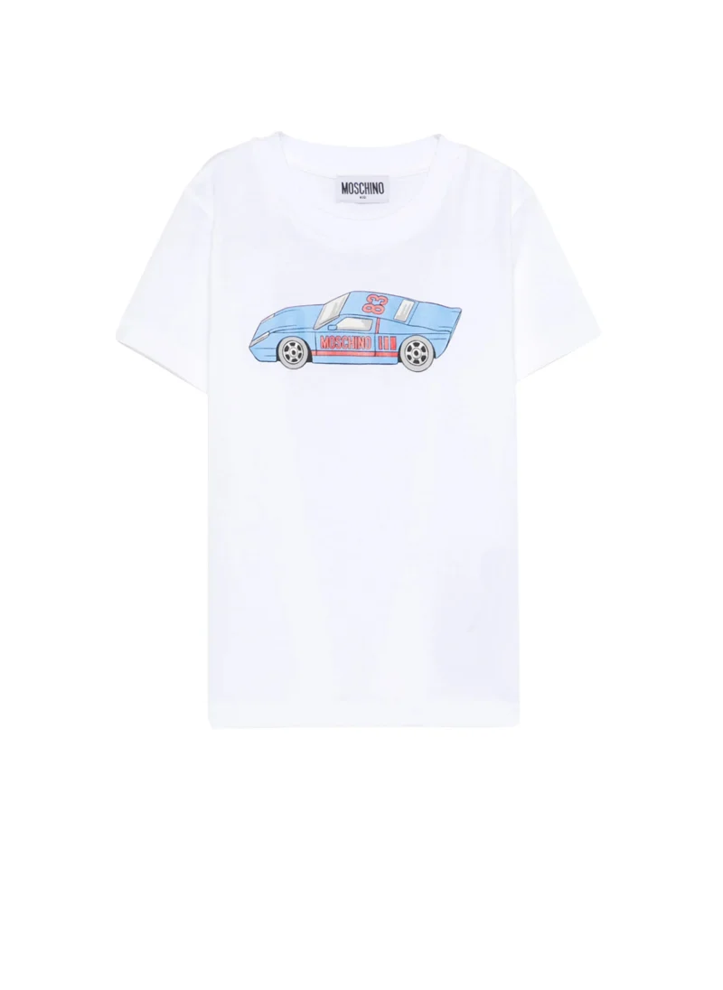 Тишърт с принт 'Car' Moschino Kids