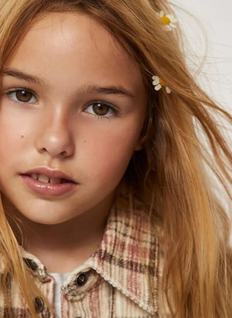 Кариран панталон от рипсено кадифе Brunello Cucinelli Kids 8-10 — снимка 5
