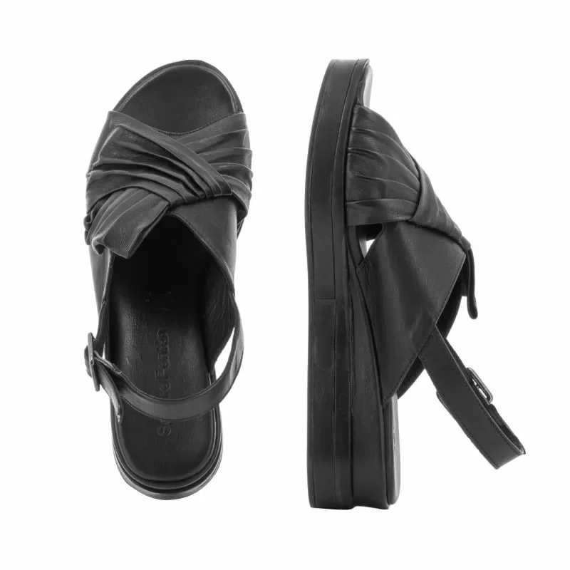 Дамски Сандали На Платформа SANDRA FONTAN – 122.1593 ALL BLACK — снимка 5