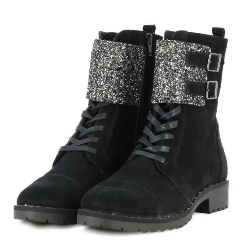 Дамски Кубинки CARLO FABIANI – 36713 – black swede — снимка 3