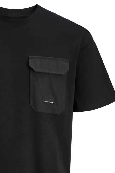 T-Shirt Jcofusion Pocket Ss Crew Neck 12293064 C-N10 black — снимка 2