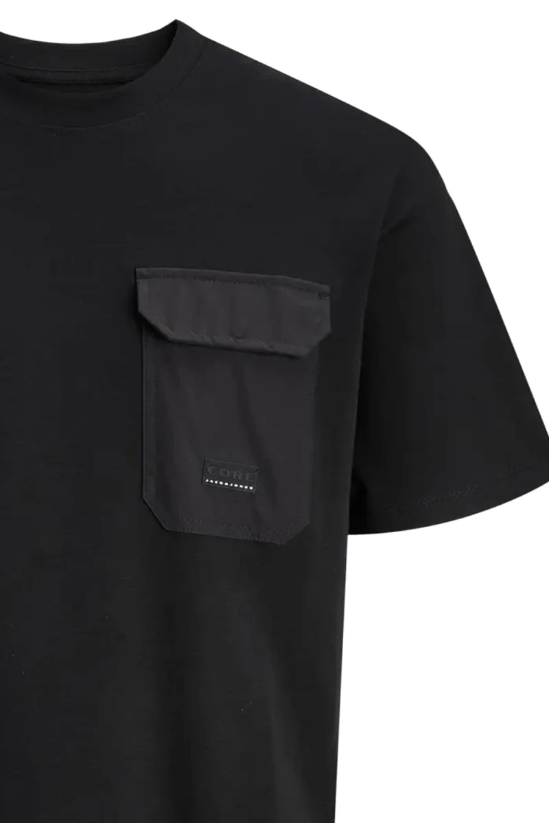 T-Shirt Jcofusion Pocket Ss Crew Neck 12293064 C-N10 black — снимка 2