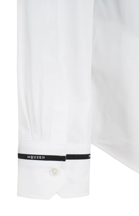 Poplin Cotton Shirt in White — снимка 2