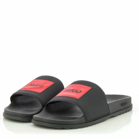 Мъжки чехли HUGO – 50459662 MatchSlid black — снимка 3