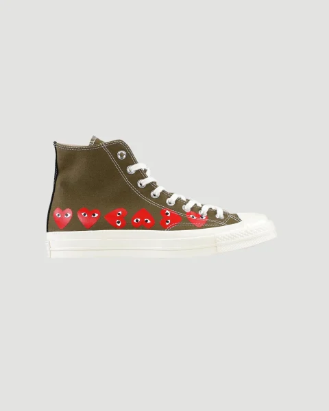 Converse x Comme des Garçons Play High Top Sneakers in Green