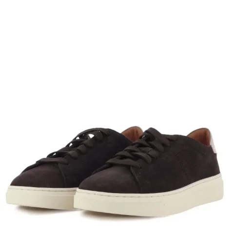 Дамски Сникърс BOSS – 50563336 KIERAN TENN SDPFBB DARK BROWN — снимка 3