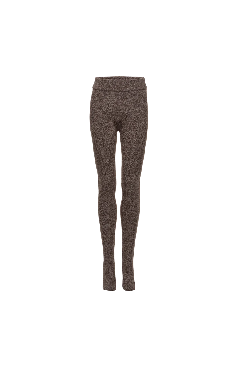 Wool Leggings in Brown