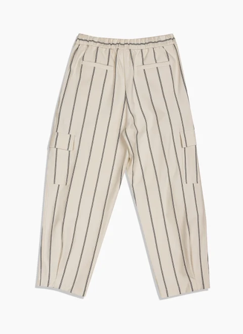 Панталон с блестящи райета Brunello Cucinelli Kids 10 — снимка 3