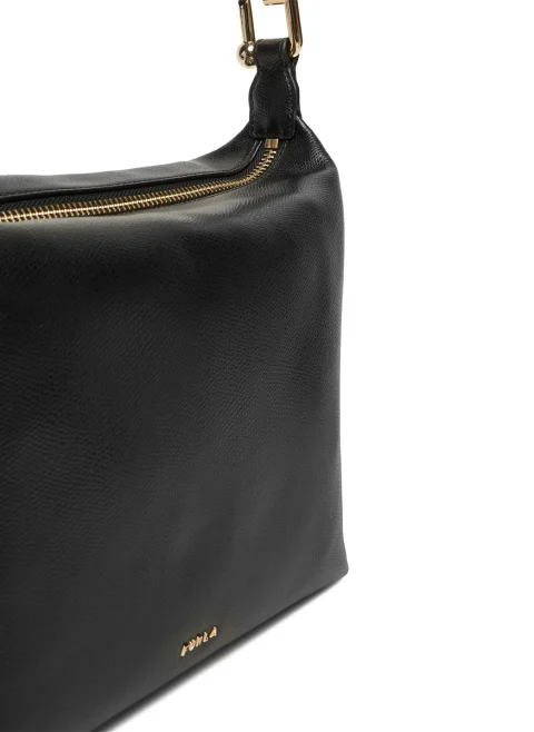 Кожена чанта Furla Tonie Nero M — снимка 4