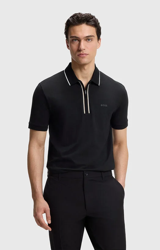 Поло-шърт ACTIVE SLIM FIT с цип