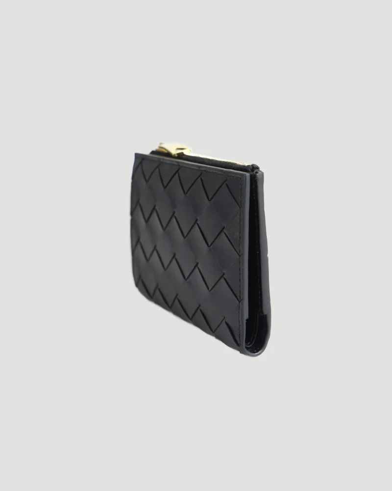 Small Intrecciato Bi-Fold Zip Wallet — снимка 2