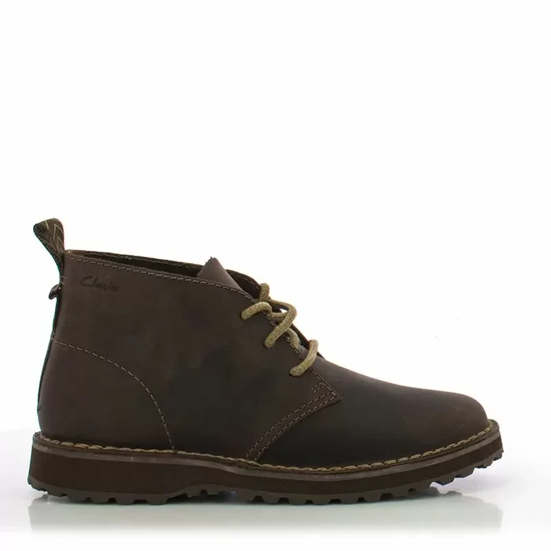 Мъжки Ежедневни Боти CLARKS – 26179717 SOLSBURY DB DARK BROWN LEA