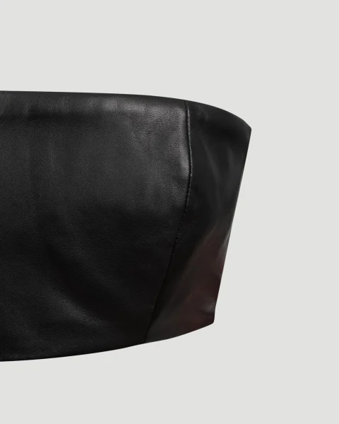 Tube Top in Leather — снимка 4