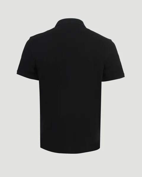 Polo in Black Cotton with Givenchy Paris Gros Grain — снимка 2