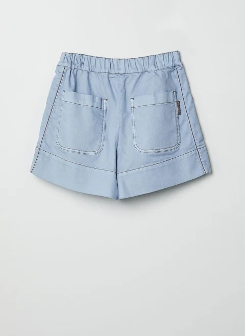 Къс панталон с монили Brunello Cucinelli Kids