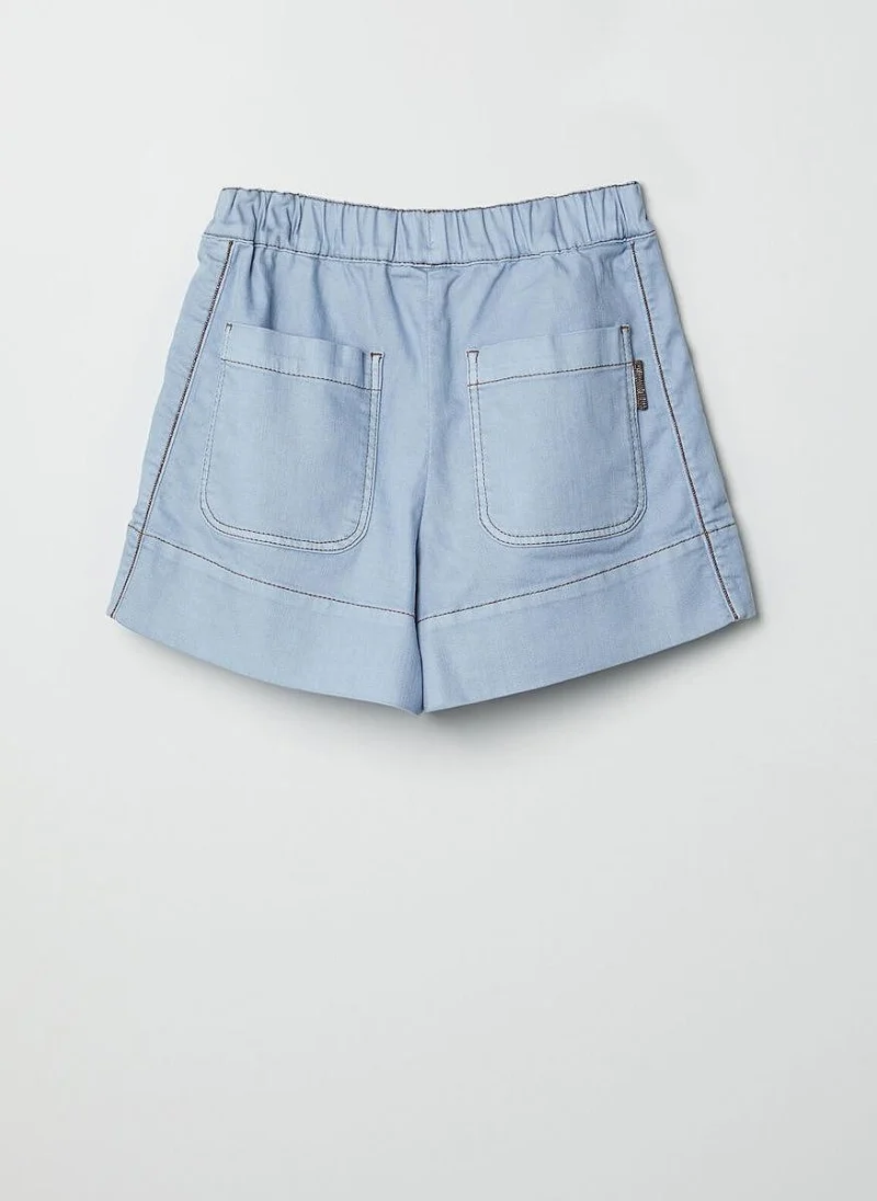 Къс панталон с монили Brunello Cucinelli Kids