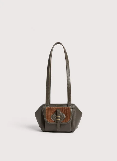 Мини чанта Coccinelle Mavery Pocket Fango Cognac