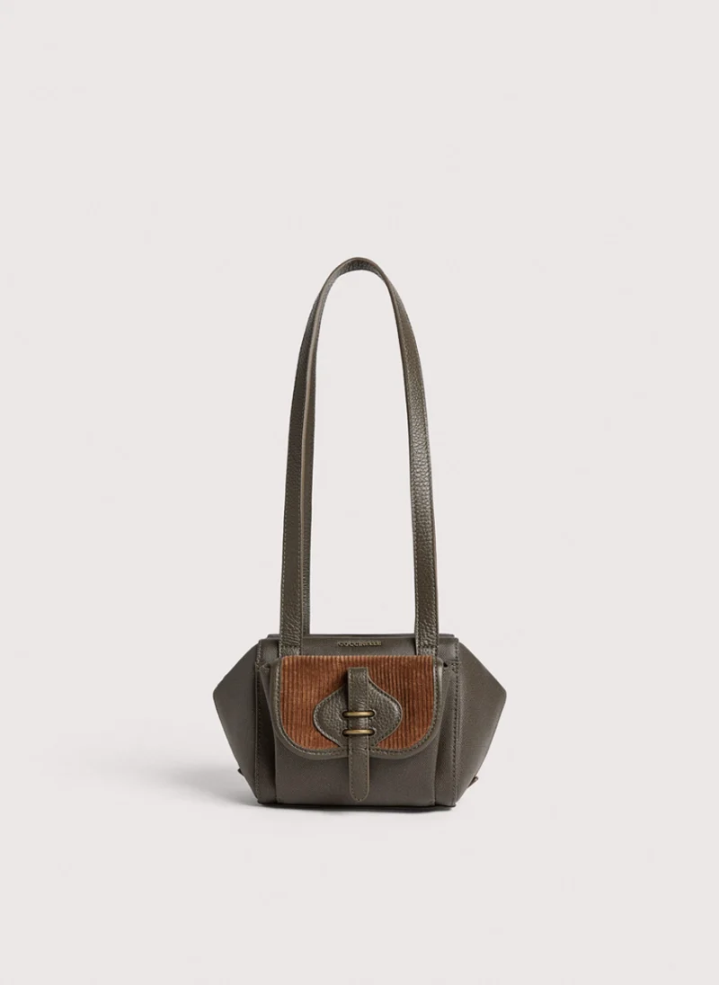 Мини чанта Coccinelle Mavery Pocket Fango Cognac