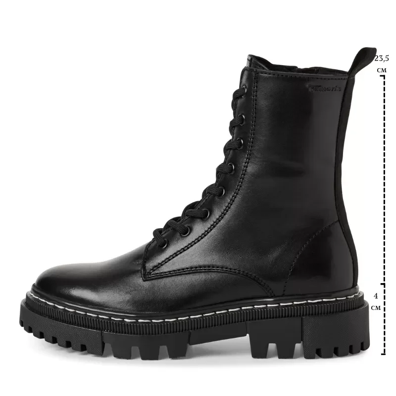 Дамски Кубинки TAMARIS – 1-25276-41-003 BLACK LEATHER — снимка 7