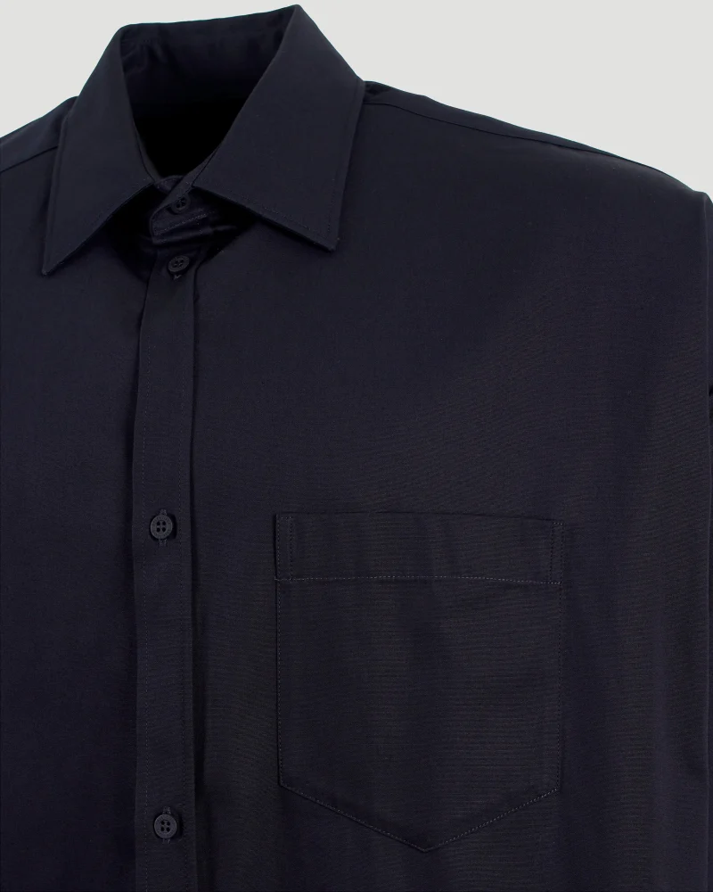 Cocoon Shirt in Navy Blue — снимка 3