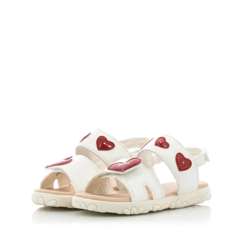 Сандали Момичета GEOX – J358ZB C0050 J SANDAL HAITI GIRL WHITE/RED — снимка 3