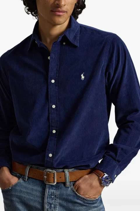 Риза 80/2 21W Corduroy-Lsl-Sps 710853123506 410 navy — снимка 2