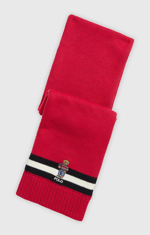 Шал с Polo Bear бродерия
