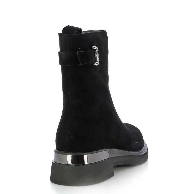 Дамски Равни Боти CARLO FABIANI – 75692 BLACK SUEDE — снимка 2