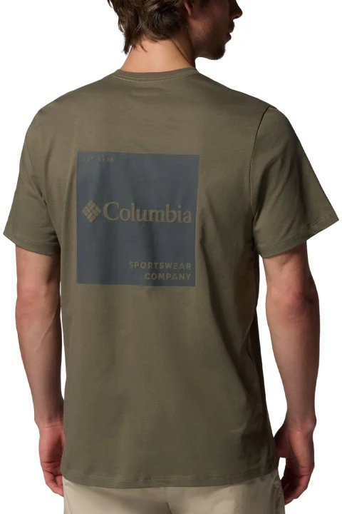 T-Shirt CSC Logo Back 2155011 398 stone green, boxy brand — снимка 2