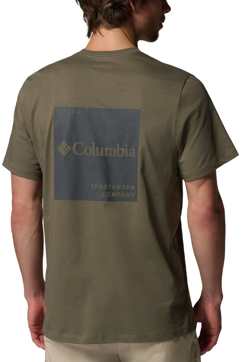 T-Shirt CSC Logo Back 2155011 398 stone green, boxy brand — снимка 2