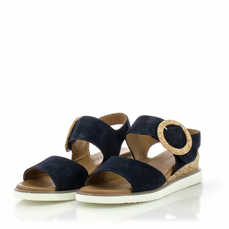 Дамски Сандали На Платформа VERONELLA – 030-159-3374 NAVY SUEDE — снимка 3