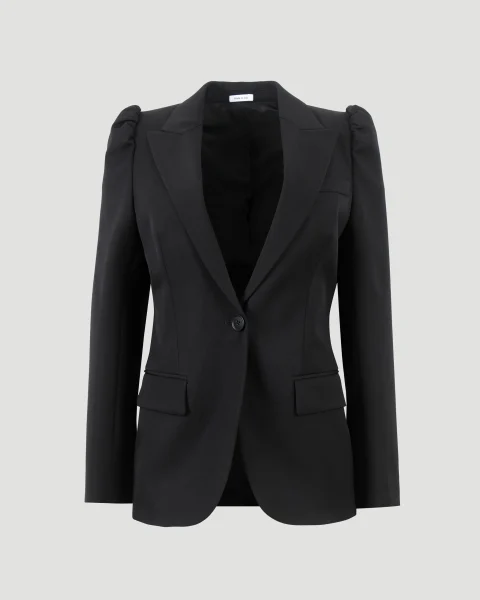 Single-Breasted Jacket in Black