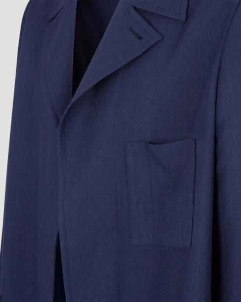 Wool Jacket in Navy — снимка 3