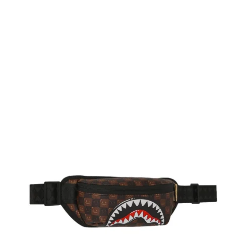 Чанта за кръст SHARKS IN PARIS WTF BUBBLE BROWN CHECK SPRAYGROUND — снимка 6