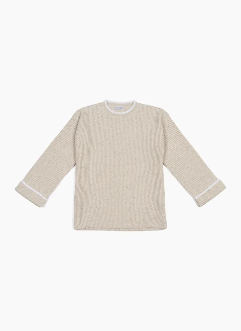 Рокля с тюл 'Diamond yarn' Brunello Cucinelli Kids 8-10 — снимка 4