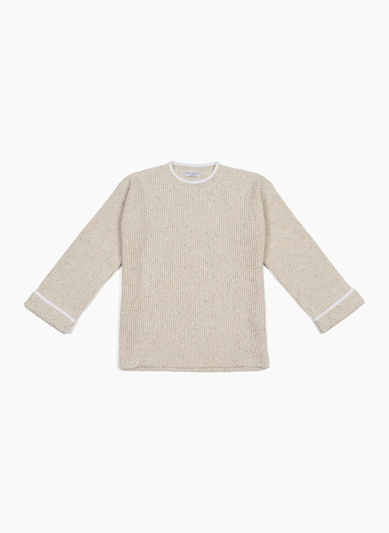 Рокля с тюл 'Diamond yarn' Brunello Cucinelli Kids 8-10 — снимка 4