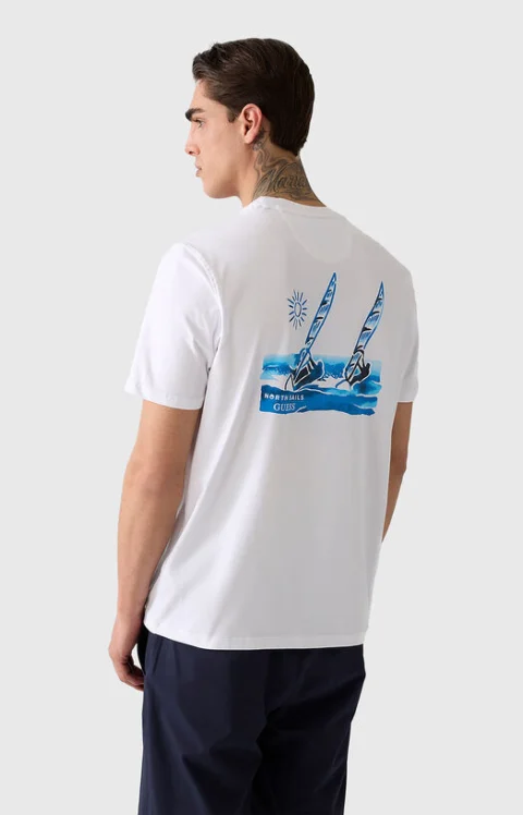 Бяла тениска GUESS x North Sails — снимка 2