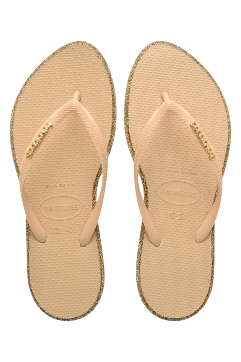 Чехли Slim Point Glitter 4150157 01859 dark brown/golden — снимка 2
