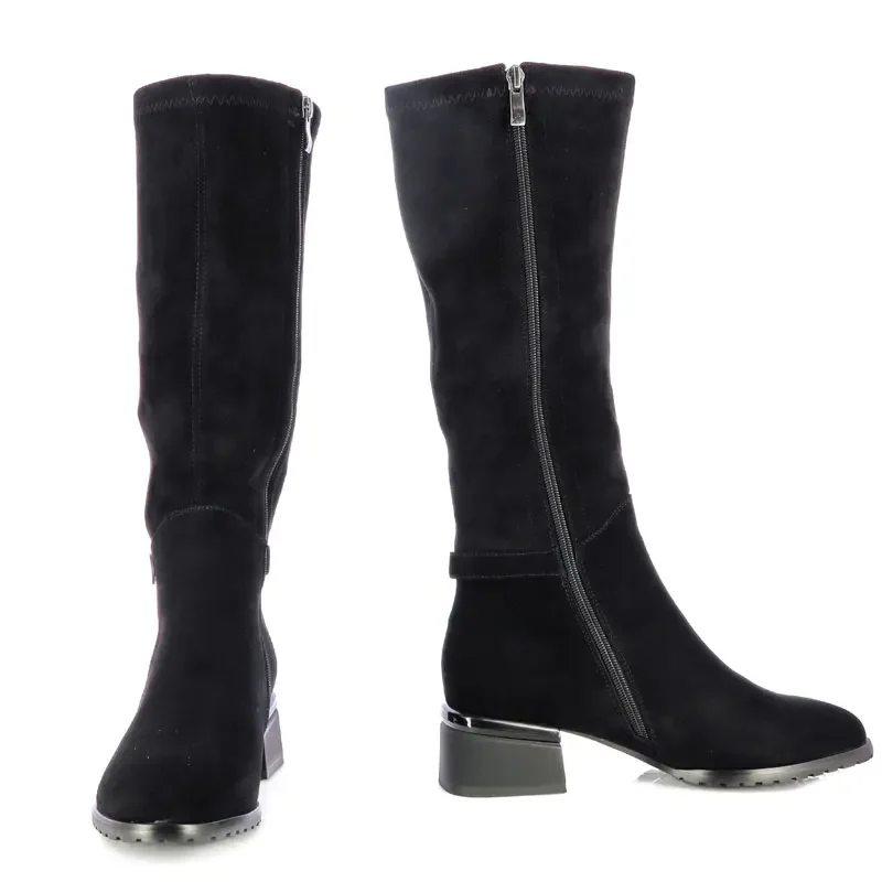 Ботуши На Ток CARLO FABIANI – 3461073 BLACK SUEDE — снимка 5