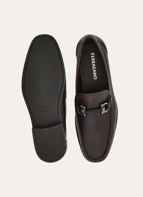 Кожени мокасини 'Gancini` Ferragamo — снимка 4
