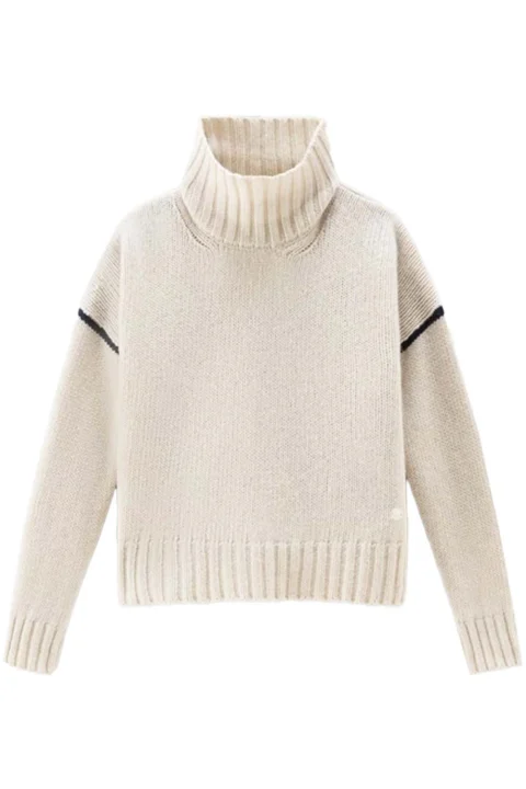 Плетено Wool Cable' Turtleneck CFWWKN0252FRUF0712 8743 milky cream