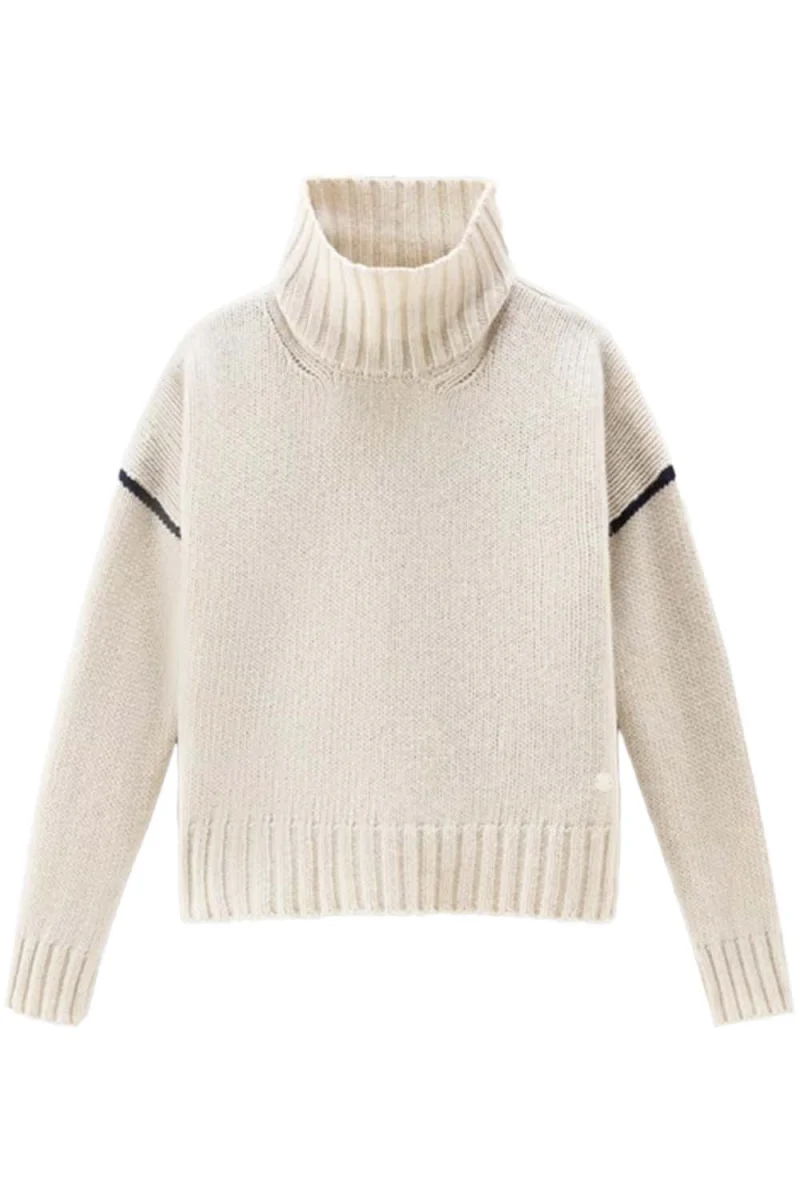 Плетено Wool Cable' Turtleneck CFWWKN0252FRUF0712 8743 milky cream