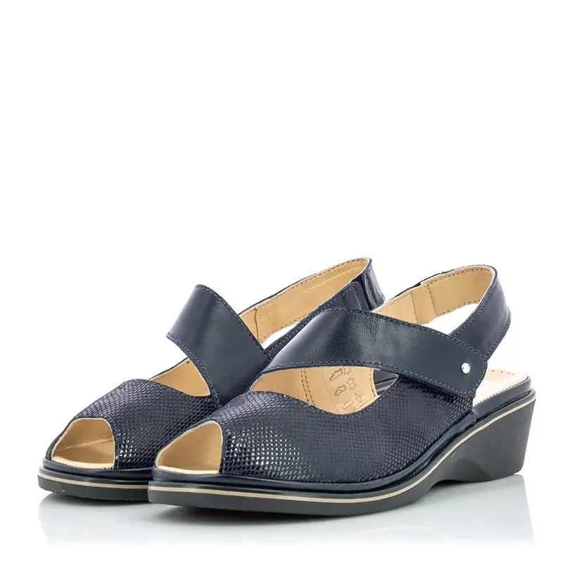 Дамски Сандали Комфорт ATEMA – 12012-M BLUE MARINO — снимка 3