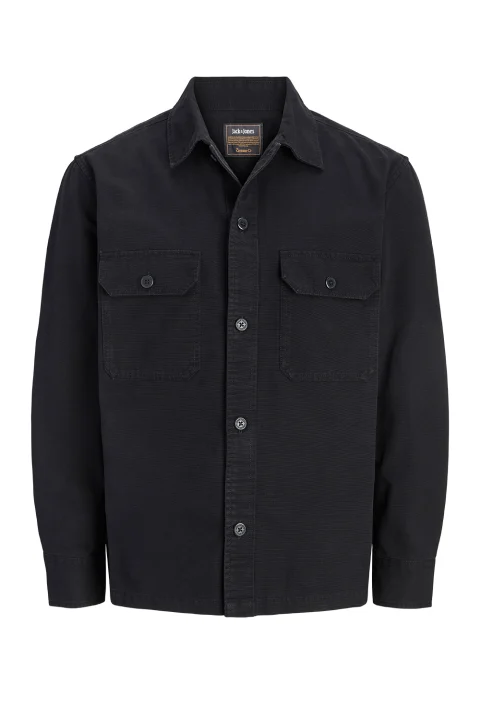 Риза Jjecolton Canvas Overshirt 12298629 C-N10 black