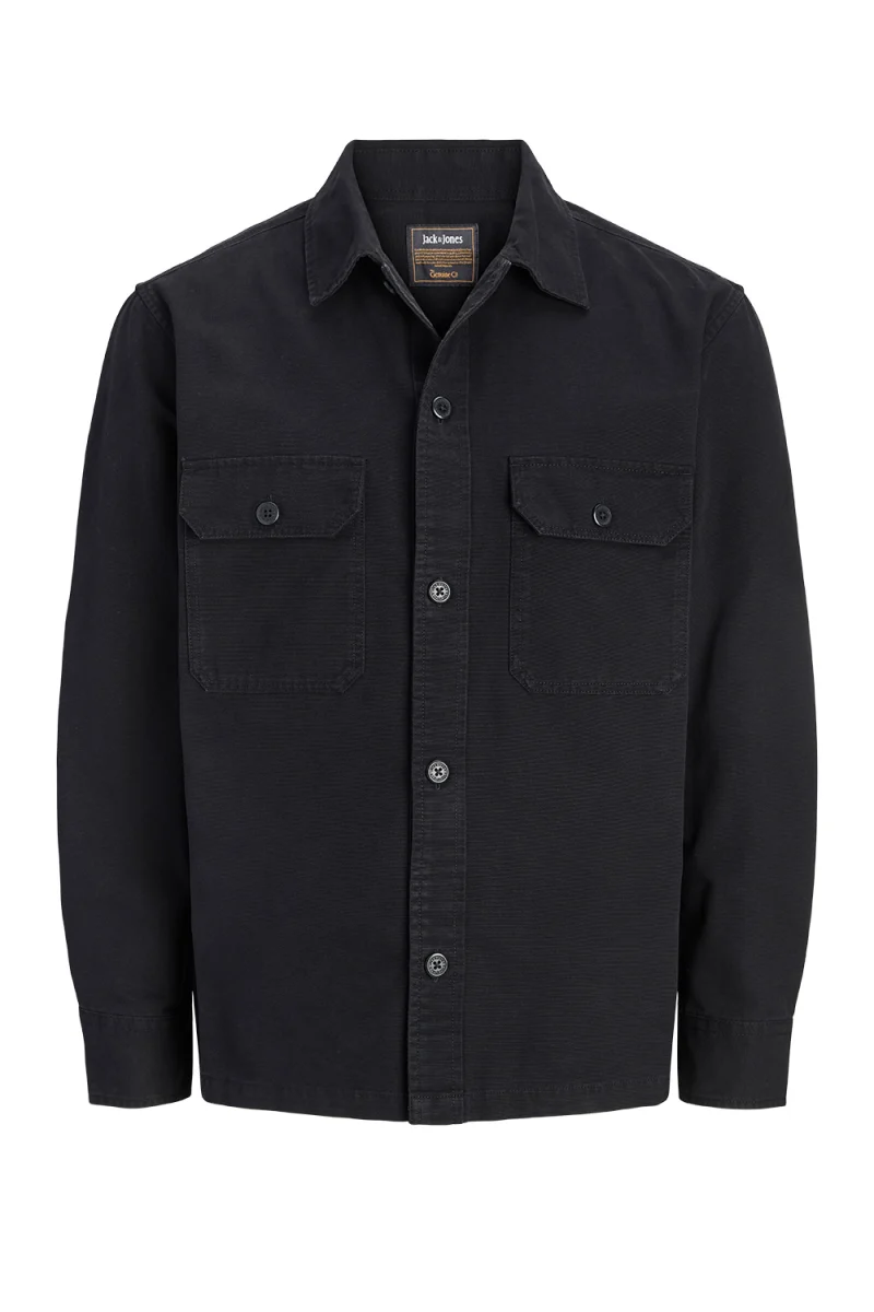 Риза Jjecolton Canvas Overshirt 12298629 C-N10 black