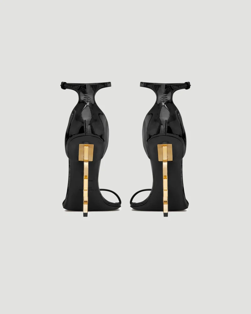 Opyum 110 Sandals in Black Patent Leather — снимка 2