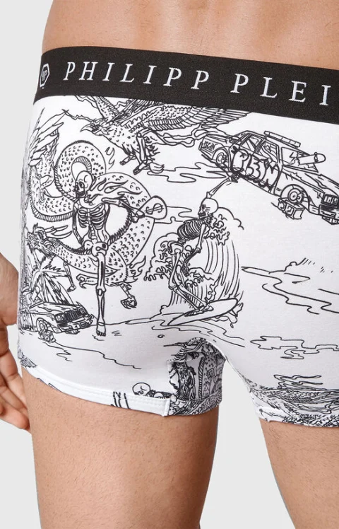 Боксерки с принт SKELETON TATTOO — снимка 3