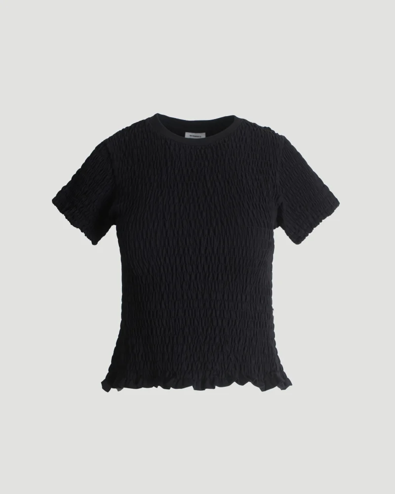 Black Gathered Baby T-Shirt