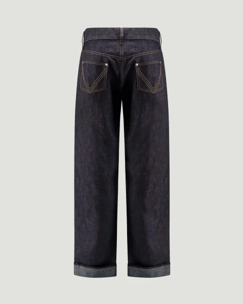 Rinsed Indigo Wide Leg Jeans — снимка 2
